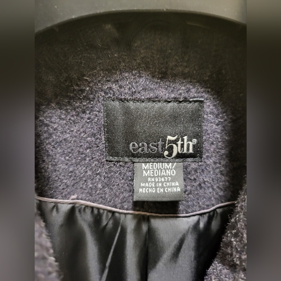 East 5th Winter Cashmere Blend Coat - Picture 3 of 3